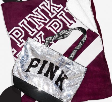 Details about   NEW Victoria's Secret Pink VS BLACK FRIDAY 2018 Blanket & Bling Tote Bag SET 
