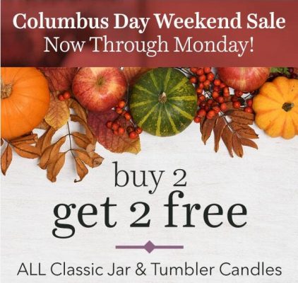 YankeeCandleColumbusDaySale