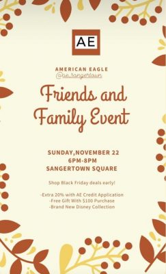 Friends and Family Event