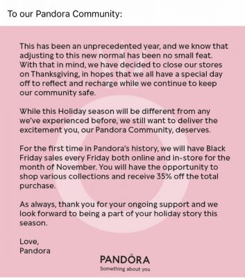 Pandora's letter