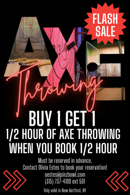 Flash Sale Axe Throwing