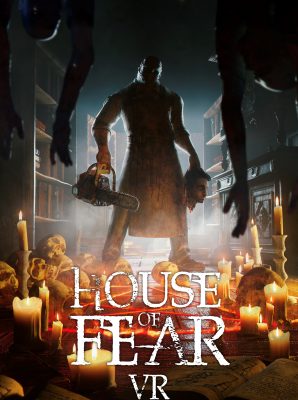 House o fFear Graphic with character holding a chain saw