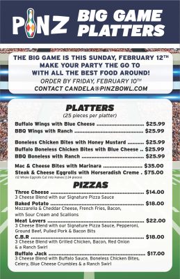 SUPERBOWL PLATTERS NEW HARTFORD 11X17