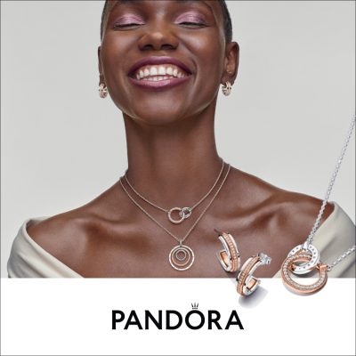 Pandora Campaign 105 Pandora Signature two tone pieces to love and layer. EN 1080x1080 1