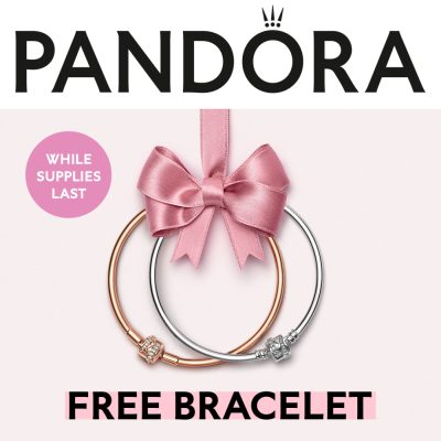 Pandora Campaign 119 Spend 125 and receive a free sterling silver limited edition bracelet or spend 290 and receive a free 14k rose gold plated limited edition bracelet. EN 1080x1080 1