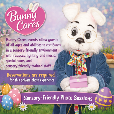 Bunny Cares sensory friendly event poster