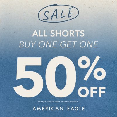 American Eagle Outfitters Campaign 68 American Eagle All Shorts Buy One Get One 50 Off EN 1080x1080 1